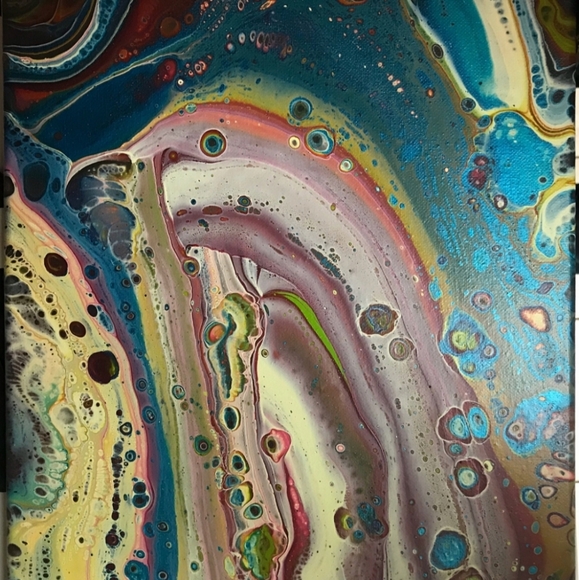 Acrylic Pour Painting Canvas Wall Art - Picture 3 of 3